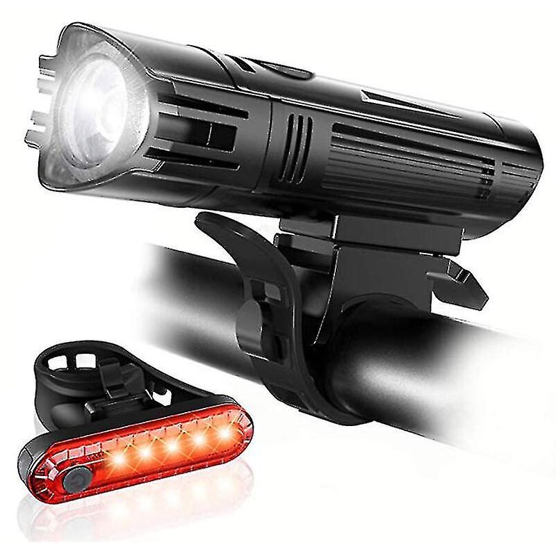 Hj-057 Super Bright Usb Rechargeable Bike Light Mtb Night Riding Warning Light Ipx45 Waterproof Headlight +056red