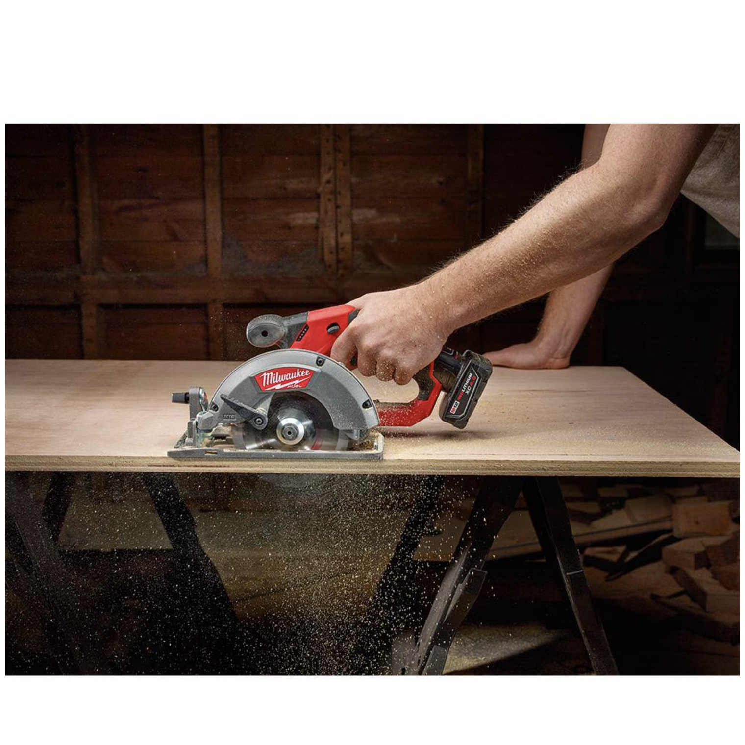 Milwaukee M12 12V Lithium-Ion Cordless Jig Saw and 5-3/8 in. Circular Saw Combo Kit W/ (1) 2.0Ah Battery and Charger