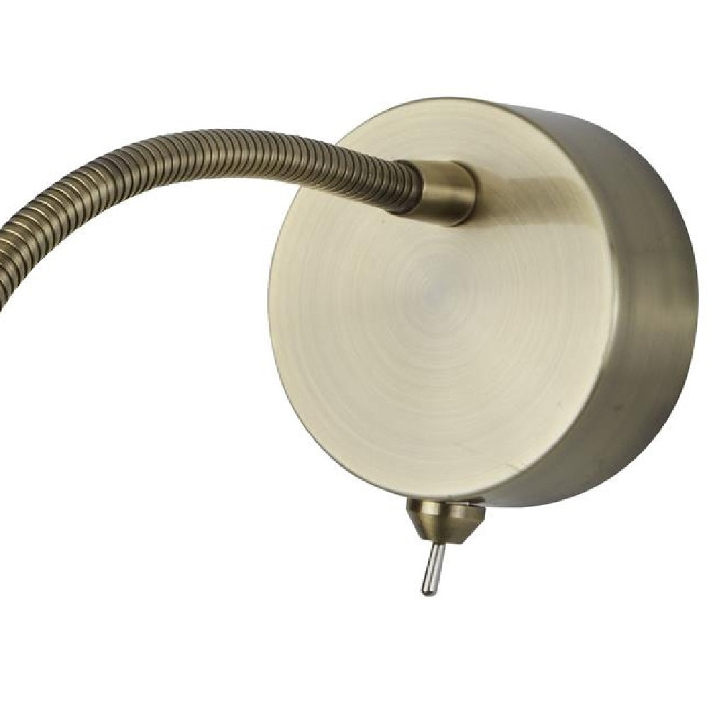 Britalia BR9917AB LED Antique Brass Modern Flexible Switched Reading Wall Light