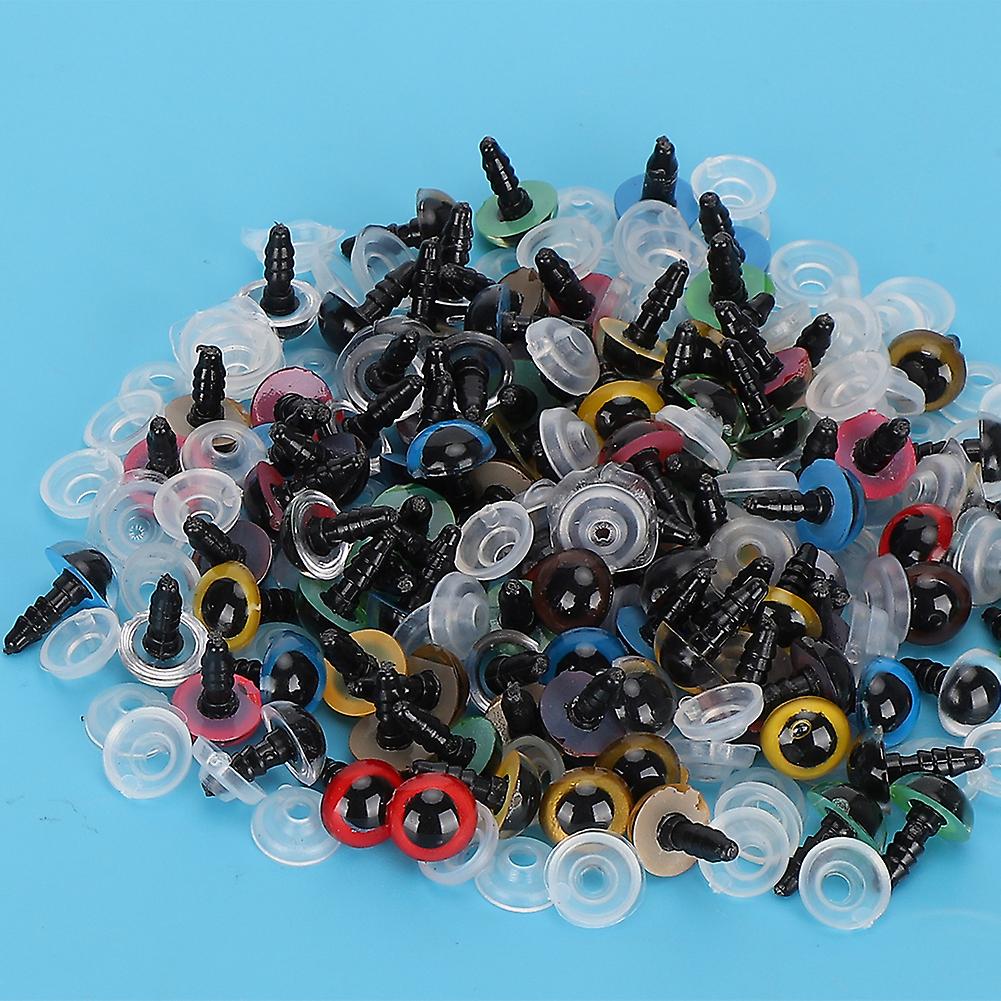 Mix Color Plastic Safety Eyes With Washer Accessories For Diy Crafts Teddy Bear Animal Dolls Puppet10mm