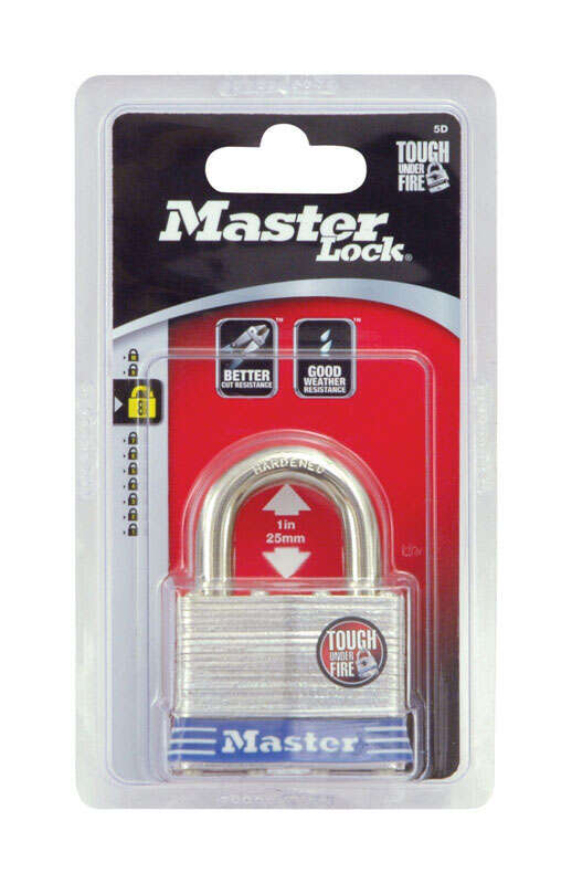 Master Lock 1-1/2 in. H X 2 in. W Laminated Steel 4-Pin Cylinder Padlock