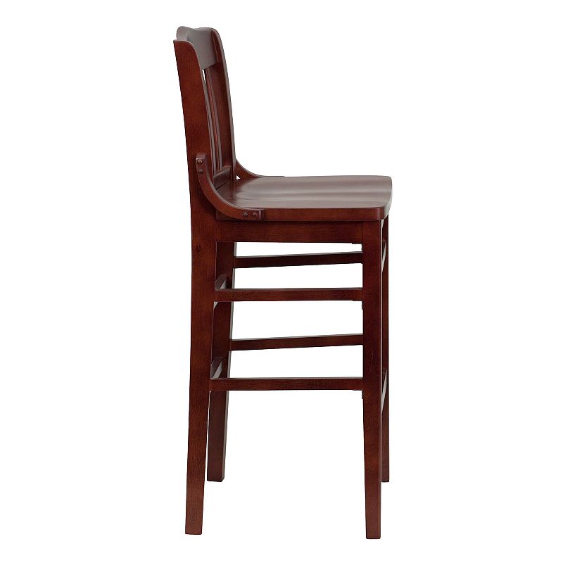 Flash Furniture Hercules Series School House-Back -Wood Restaurant Bar Stool