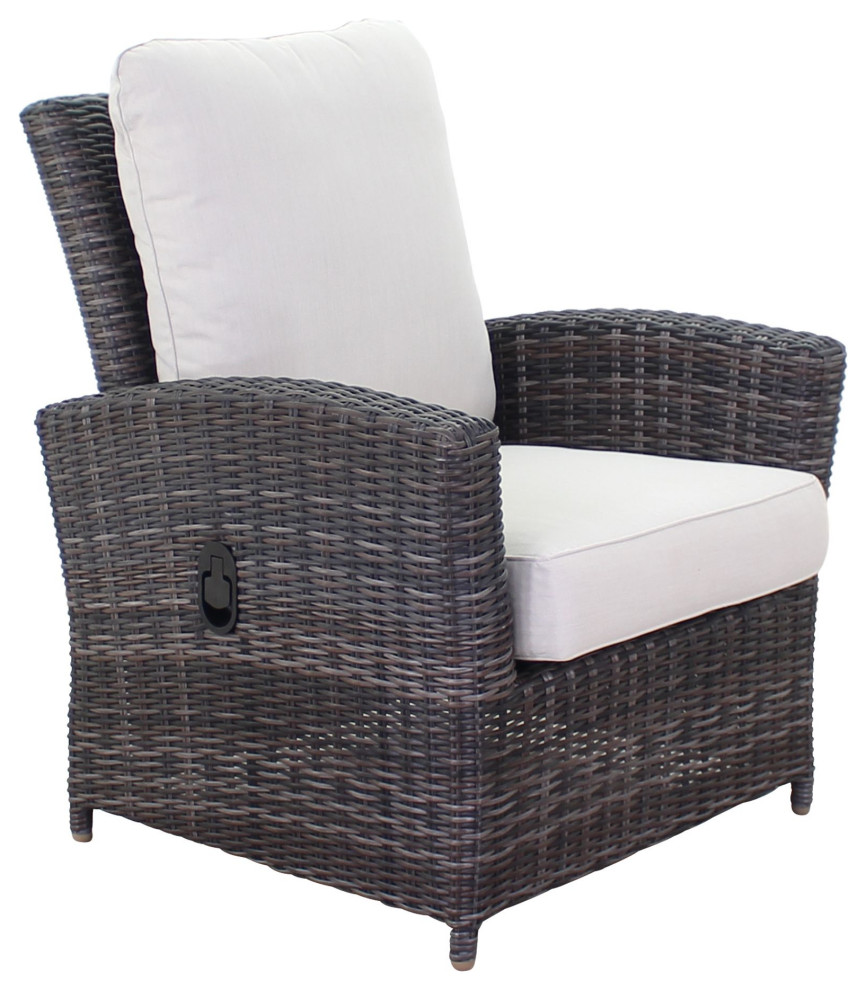 Courtyard Casual Chelshire Recline Club Chair With Cushion   Tropical   Dining Chairs   by Courtyard Casual  Houzz