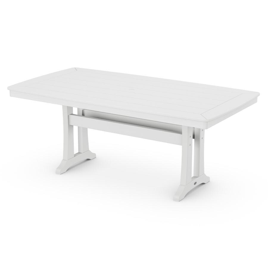 POLYWOOD Nautical Trestle 38 X 72-Inch Dining Table in White