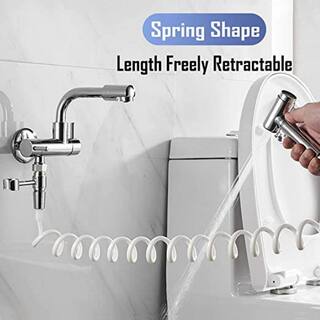 Dyiom Spring Flexible Shower Hose Bidet Part Bidet Attachment with ABS Material included the maximum use length of 2.5M B08R3HG9W5