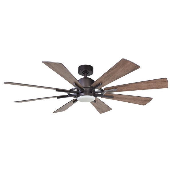 Farmhouse Wooden 8-Blades LED Large Ceiling Fan with Remote Control - 60 Inches Shopping - The Best Deals on Ceiling Fans | 38580872