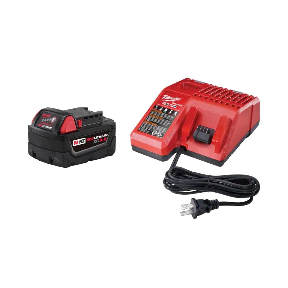 Milwaukee M18 18-Volt Lithium-Ion XC Starter Kit with One 5.0Ah Battery and Charger