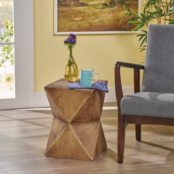 Bryleigh Indoor Lightweight Concrete Accent Table by Christopher Knight Home