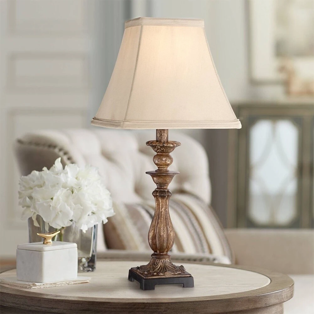 Cottage Small Table Lamp Distressed Light Bronze - 6.5