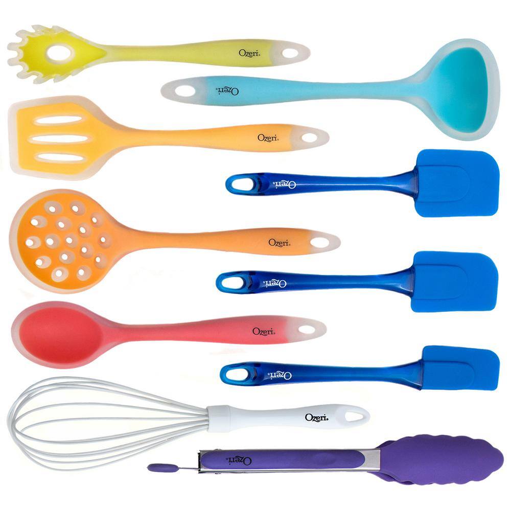 Ozeri 11-Piece All-In-One Silicone Utensil Set in Multicolor OZUT1