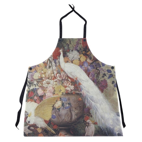 White Peacock Apron - 27 x 30