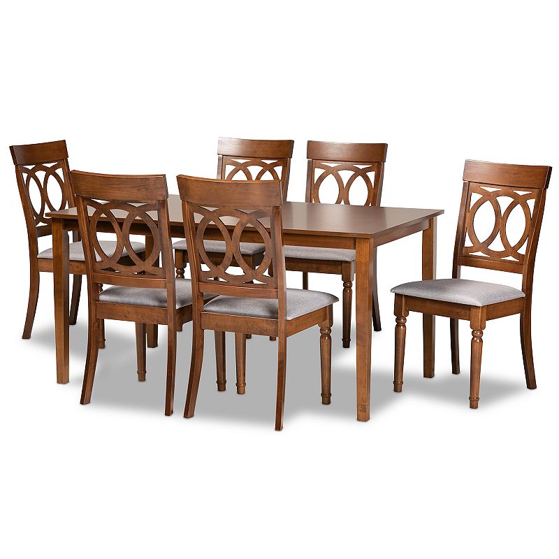 Baxton Studio Lucie Dining Table and Chair 6-piece Set