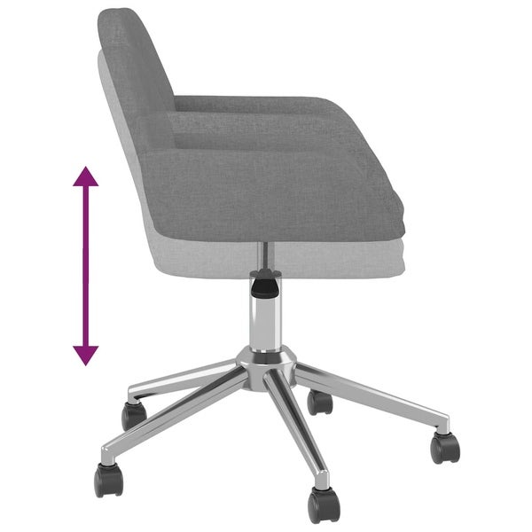 vidaXL Swivel Dining Chairs 2 pcs multi color Fabric