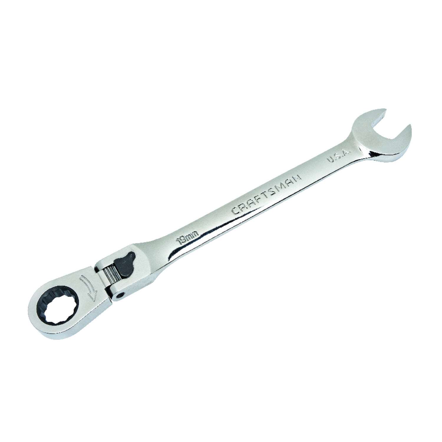 Craftsman 19 mm X 19 mm 12 Point Metric Flex Head Combination Wrench 11.11 in. L 1 pc