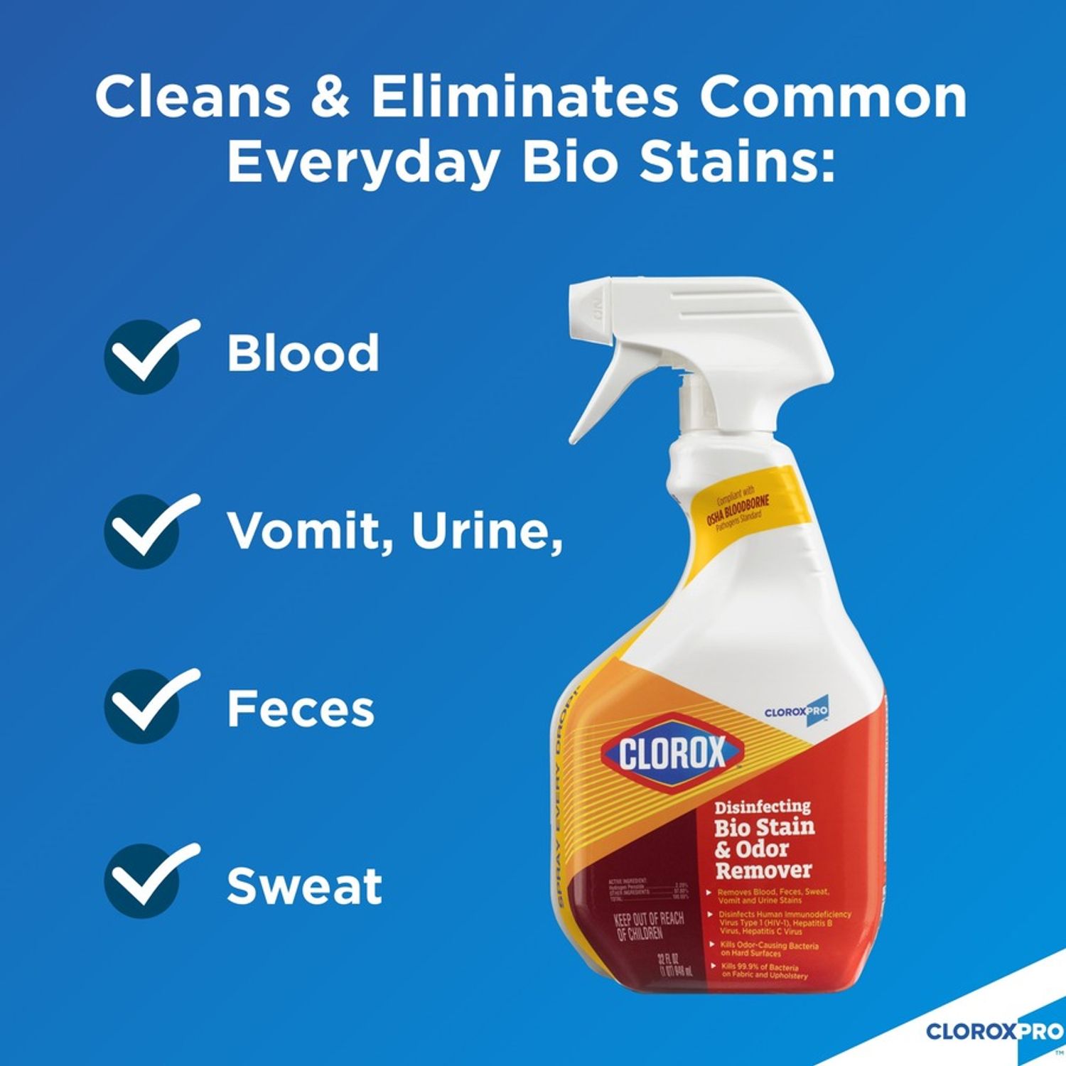 Disinfecting Bio Stain and Odor Remover by The Clorox Company CLO31911CT