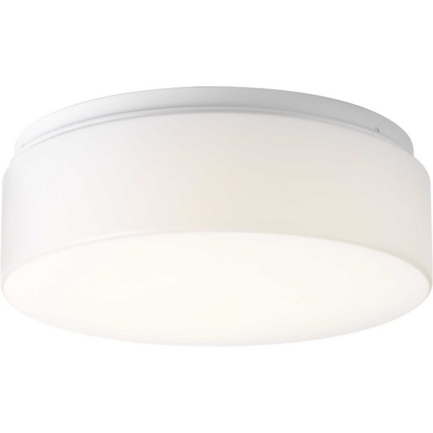 Progress Lighting Drums And Clouds 1 light Led Flush Mount Black Finish Acrylic Shade