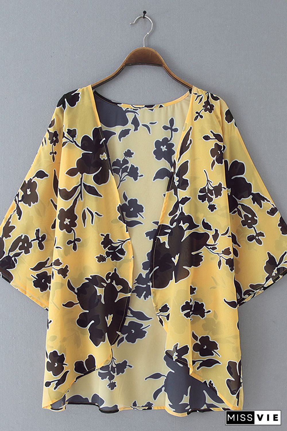 Casual Chiffon Print Sunscreen Blouse Cover up