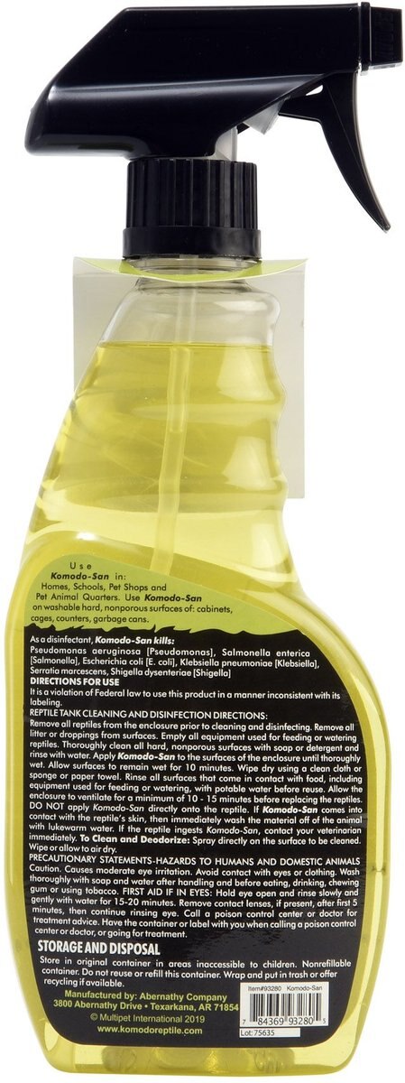 Komodo San Cleaner and Deodorizer Spray， 16-oz bottle