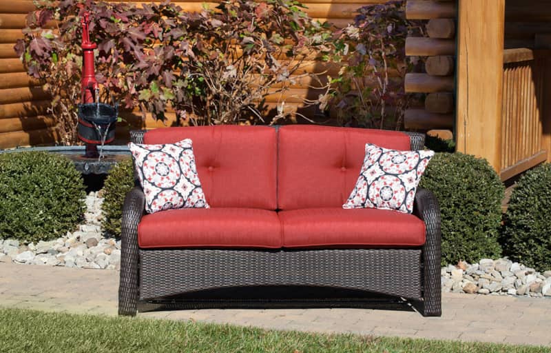 Hanover Strathmere 6-Piece Outdoor Lounge Patio Set In Crimson Red