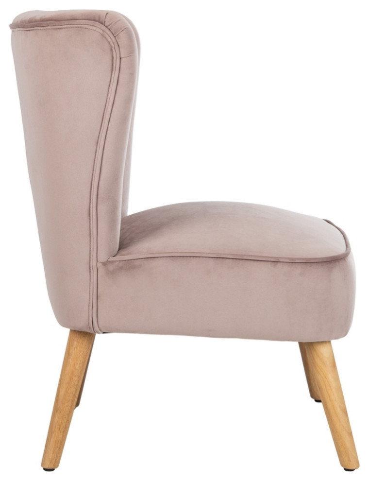 May Mid Century Arm Chair Mauve Natural   Midcentury   Armchairs And Accent Chairs   by AED Luxury Home Decor  Houzz