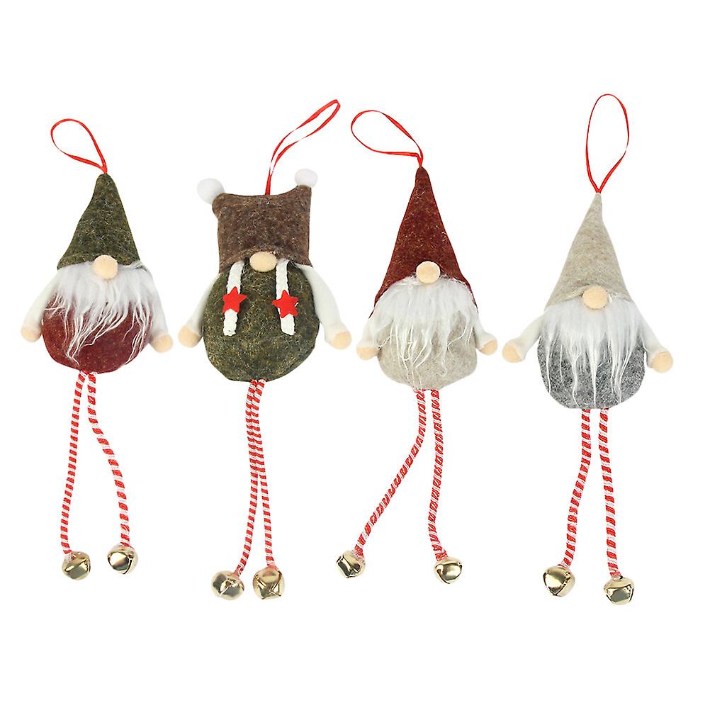 4pcs Decorative Gnome Doll Christmas Dwarf Doll Xmas Faceless Gnome Decoration