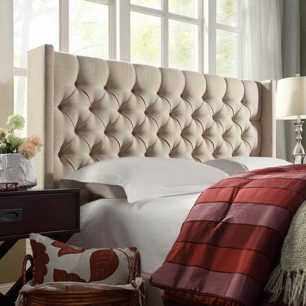 Naples Full-size Wingback Button-tufted Headboard by iNSPIRE Q Artisan - - 9477541