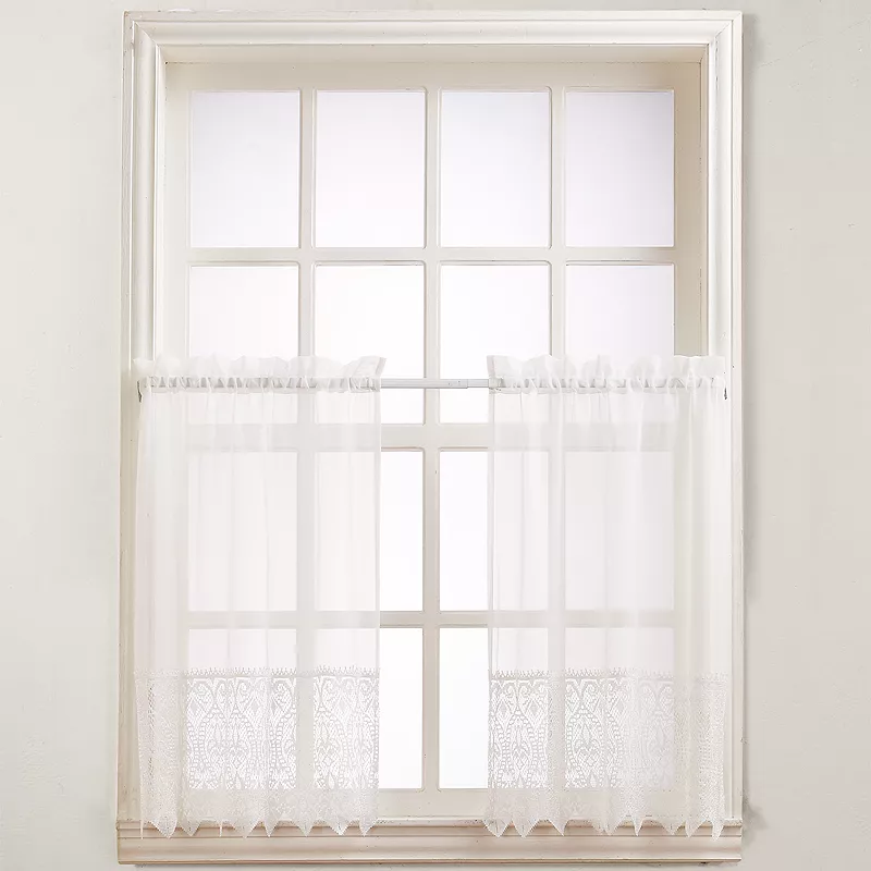 No. 918 Joy Lace Tier Kitchen Window Curtain Set