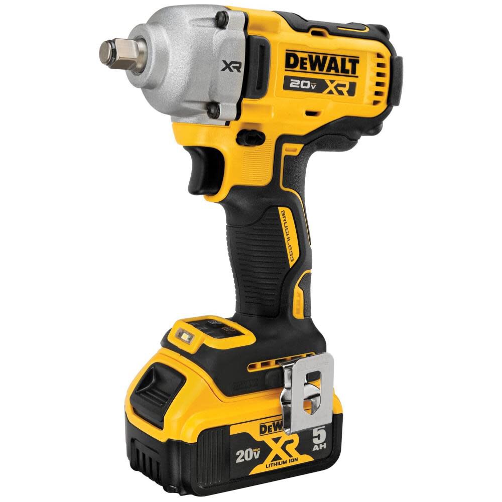 DEWALT 20V MAX XR 1/2" Mid Range Impact Wrench Kit with Hog Ring Anvil DCF891P2 from DEWALT