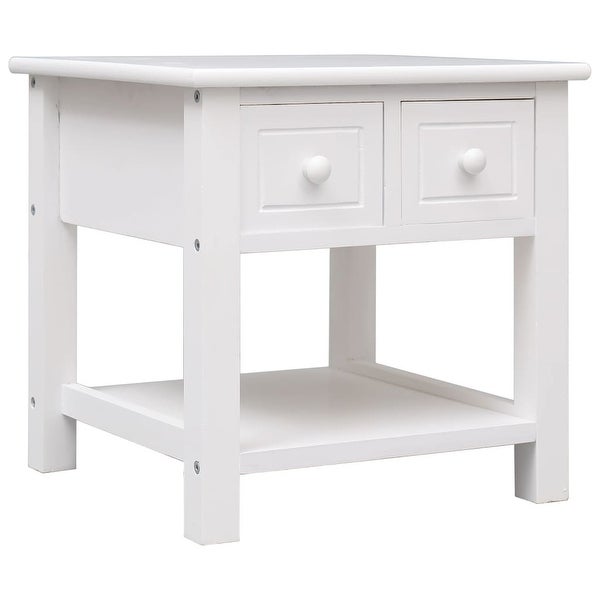 vidaXL Side Table White 15.7