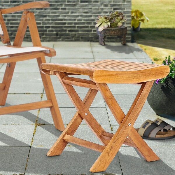 Chic Teak Italy Teak Wood Outdoor Footstool / Side Table，made from AGrade Teak Wood