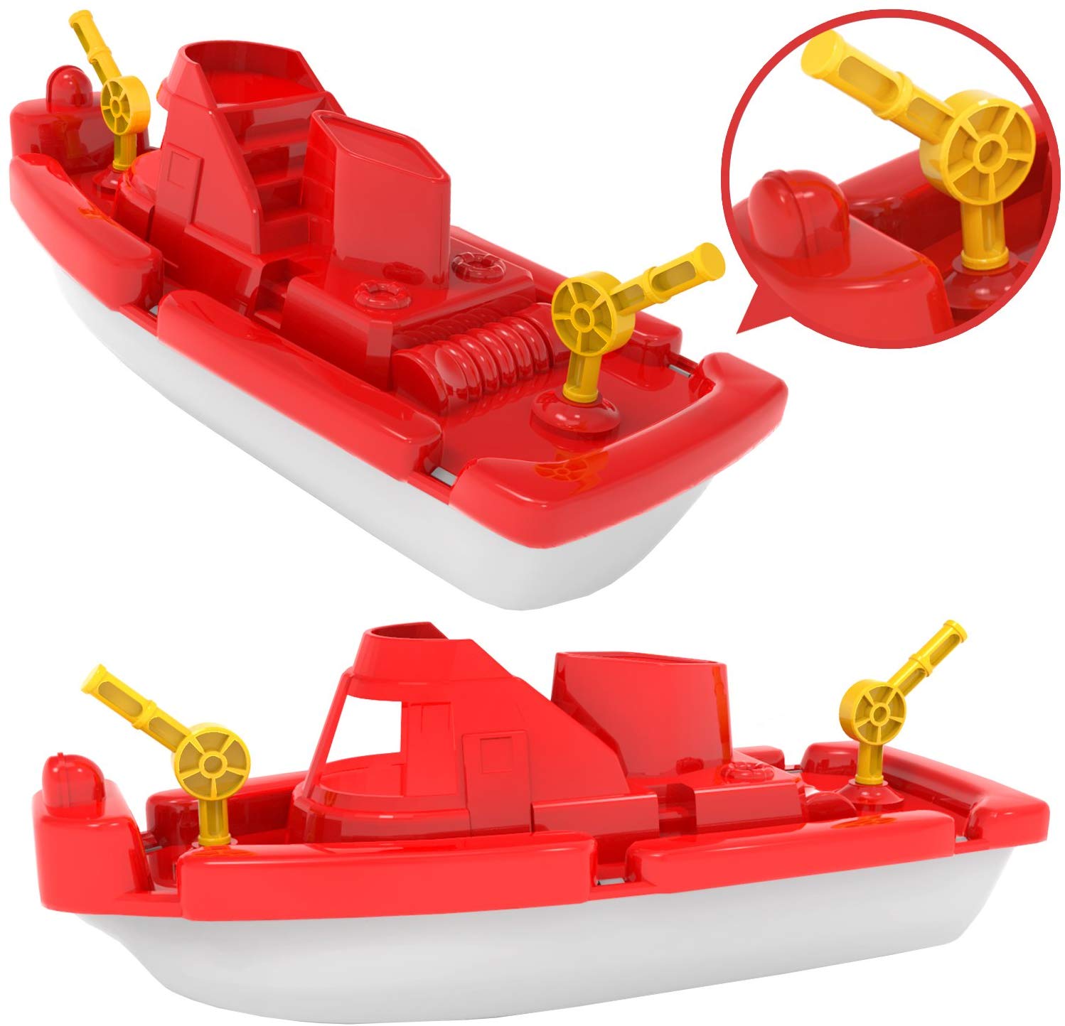 Fun Little Toys 3 Pcs Bath Boat Toy， Pool Toy，Speed Boat， Sailing Boat， Aircraft Carrier， Bath Toy Set for Baby Toddlers， Kids，Birthday Gift for Boys，Girls