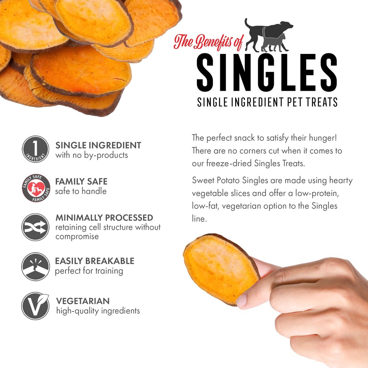 Grandma Lucy's Freeze-Dried Singles Sweet Potatoes Dog Treats