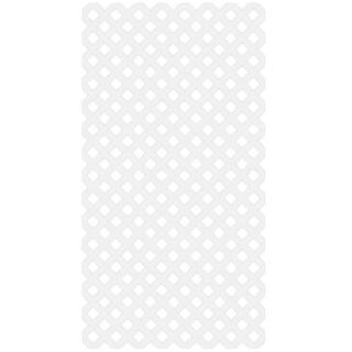 Veranda 4 ft. x 8 ft. White Garden Diamond Vinyl Lattice 73004026