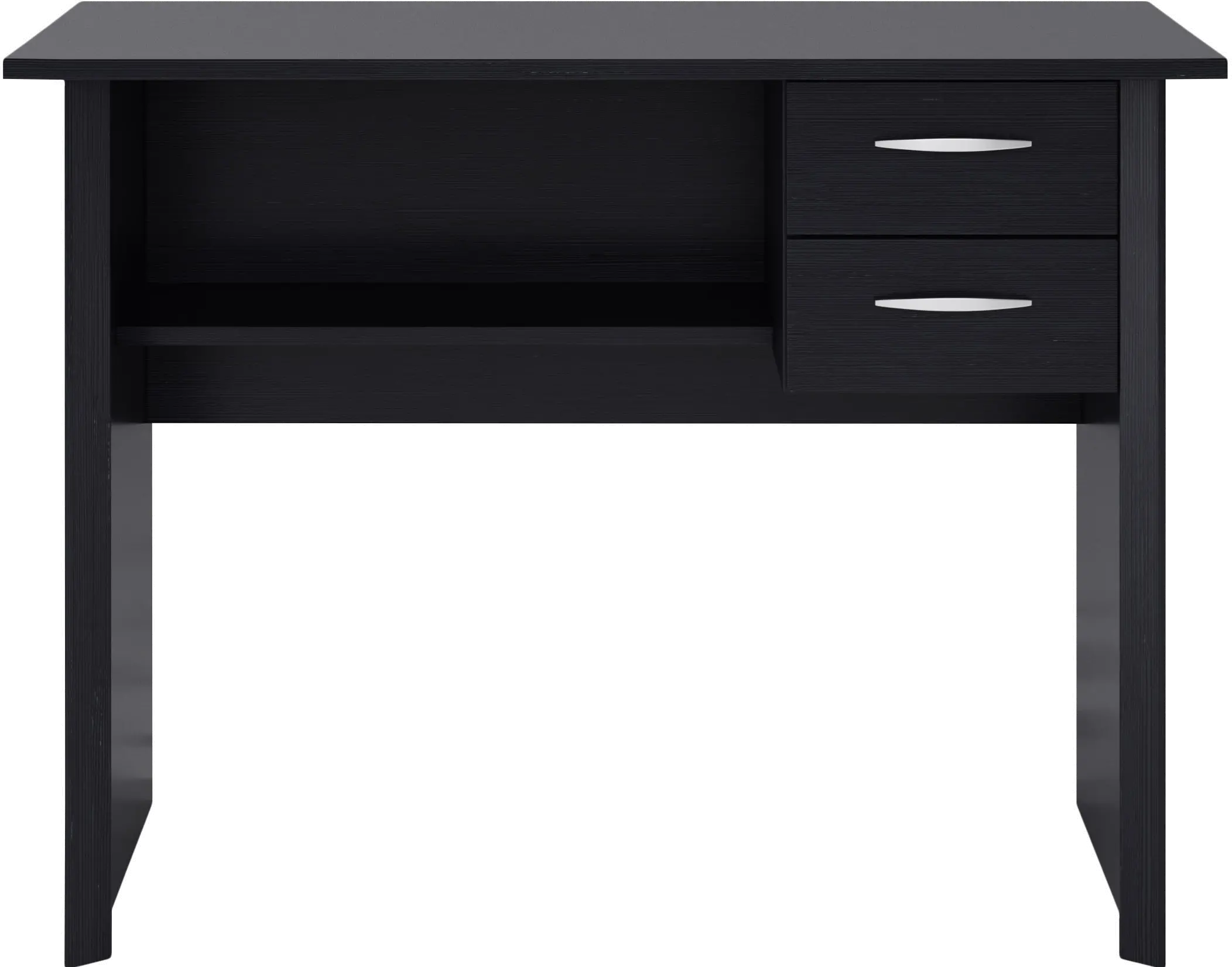 Kingston Contemporary Black Brown Two Drawer Desk