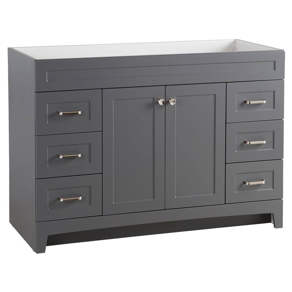 Home Decorators Collection Thornbriar 48.0 in. W x 21.5 in. D x 34.2 in. H Bath Vanity Cabinet without Top in Cement TB4821-CT