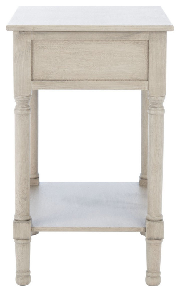 Audi One Drawer Accent Table Greige   French Country   Side Tables And End Tables   by AED Luxury Home Decor  Houzz