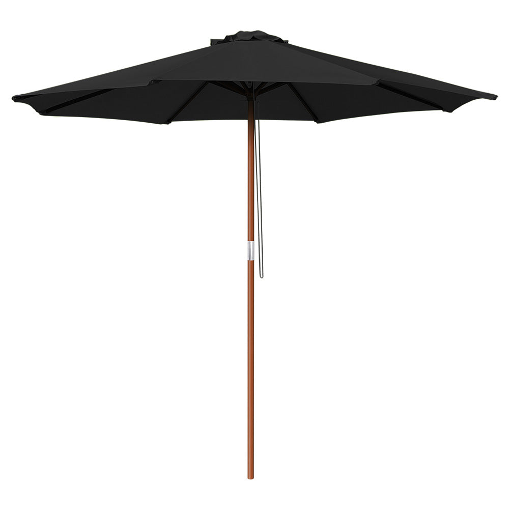 Yescom 9ft Patio Wood Market Umbrella Multiple Colors