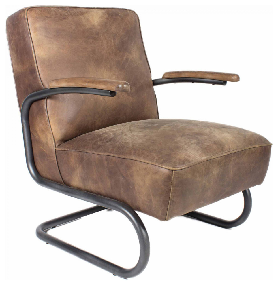 Perth Club Chair   Industrial   Armchairs And Accent Chairs   by HedgeApple  Houzz