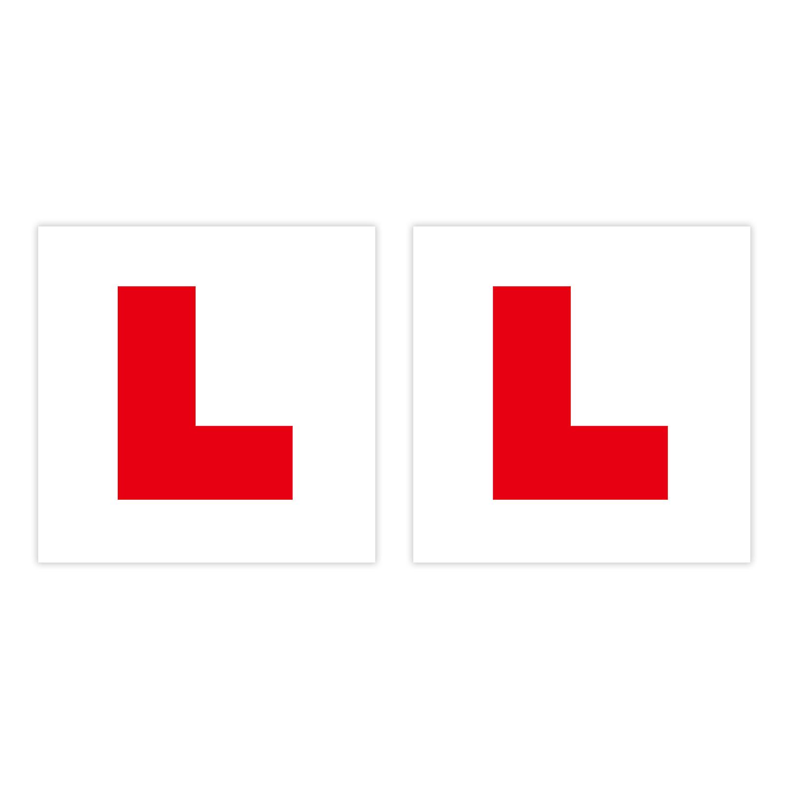 2 Pack Of  Fully Magnetic L Plates For New Drivers，learner Plates With Stronger Magnetism And Bigger Thickness