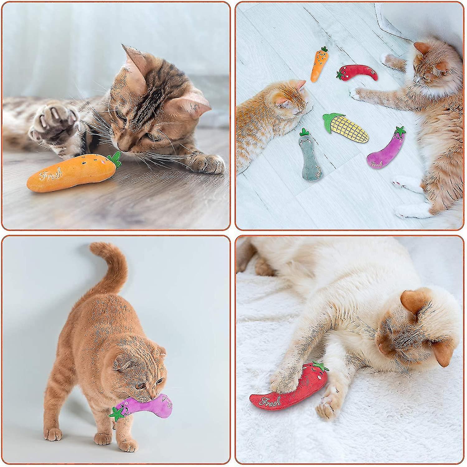 Miman Catnip Toy， Cat Toy， Indoor Cat Cat Toy， Catnip Toy， Catnip Cat Toy-carrot