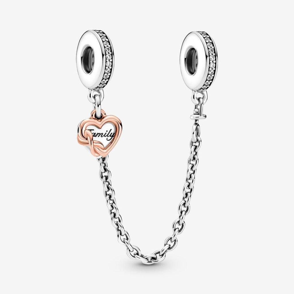 PANDORA  Family Heart Safety Chain Charm