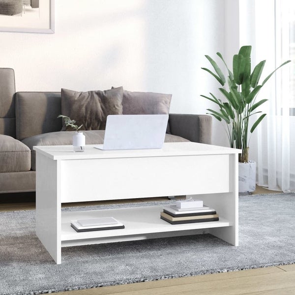 Coffee Table High Gloss White 31.5