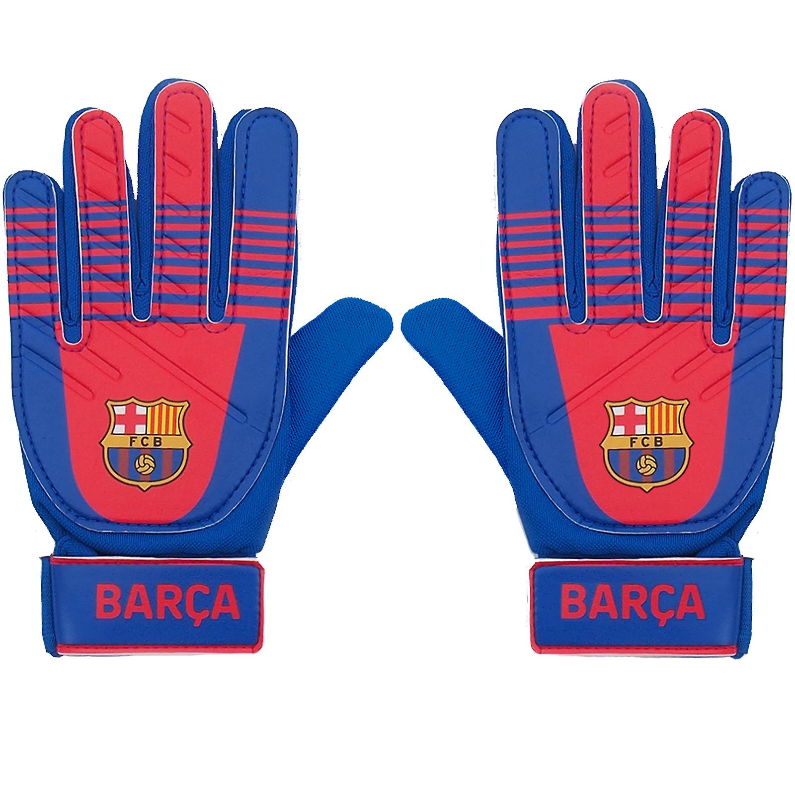 FC Barcelona Boys Gloves Goalie Goalkeeper Kids Youths OFFICIAL Football Gift