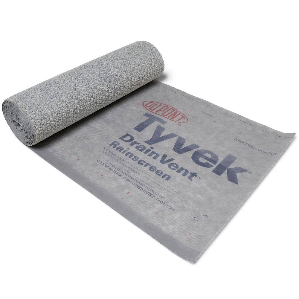 DuPont 4 ft. x 50 ft. Tyvek DrainVent Rainscreen BWTYVDVR450