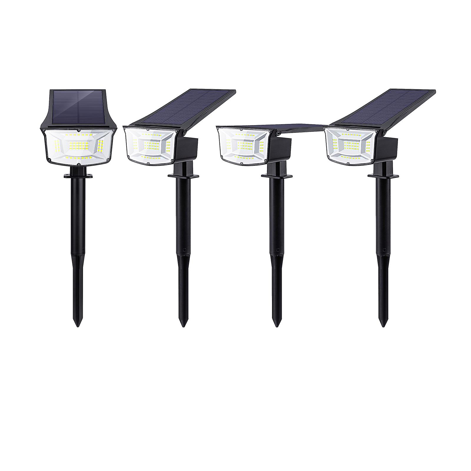 4pcs Led Solar Spotlight Adjustable 2 In 1 Landscape Stake Lights Wall Light Waterproof Outdoor Lights For Wedding Party Yard Walkway Patio Decoration