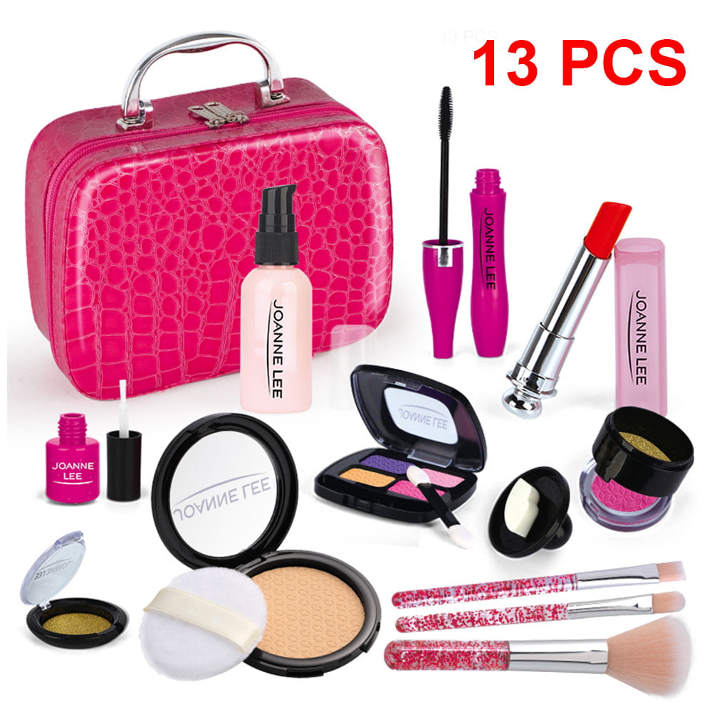 Kids Makeup Kit for Girl 13 Pcs Washable Real Cosmetic， Safe and Non-Toxic Little Girl Makeup Set， Makeup Set for 3-12 Year Old Kids Toddler Girl Toys Christmas and Birthday Gift Mountdog