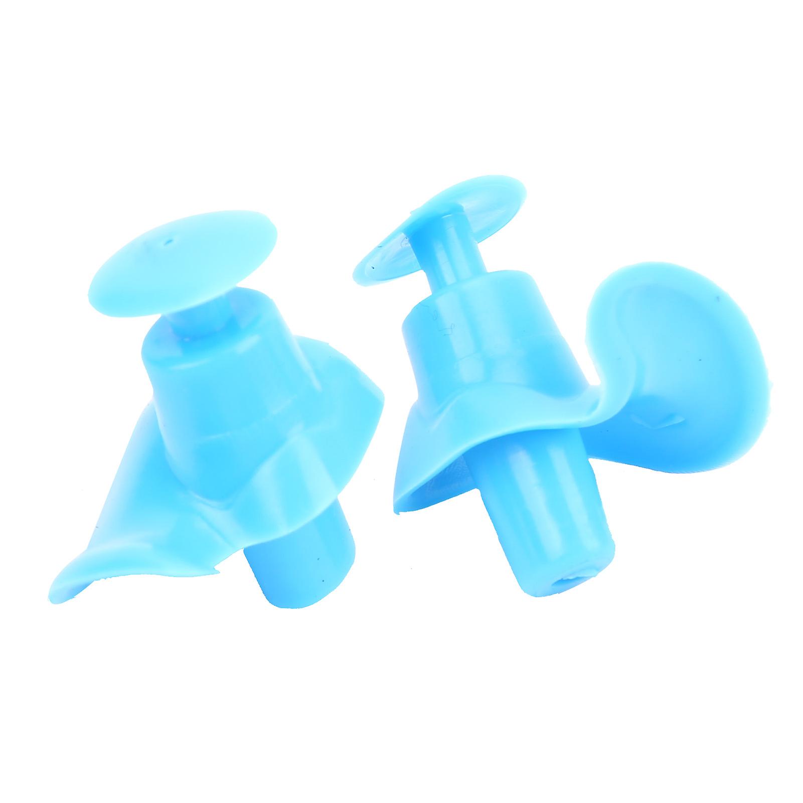 Silicone Waterproof Dustproof Spiral Earplug For Children And Adults Swimming Accessoryblue