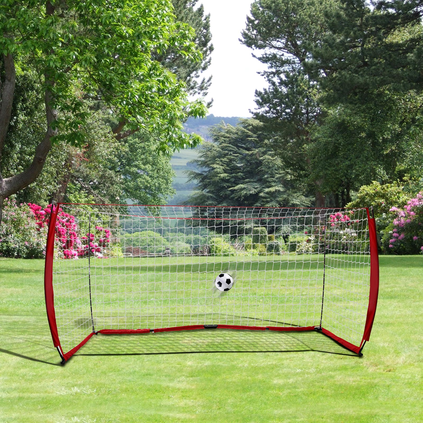 Soccer Net， Portable Soccer Goal 12 x 6 Feet， Sturdy and Durable， with Carry Bag， Ideal for Children and Adults