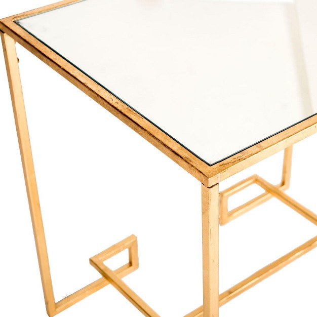 Seamus Accent Table Gold mirror Safavieh