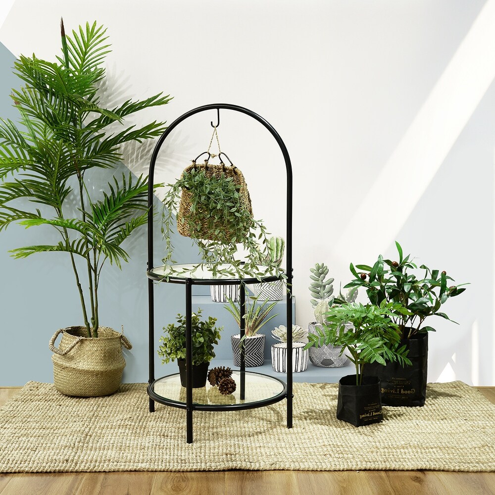 Carbon Loft Elwing End Table Plant Stand